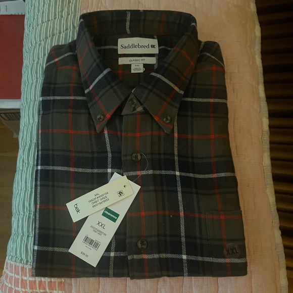 NWT Saddlebred Plaid Flannel Shirt XXL - Picture 1 of 1